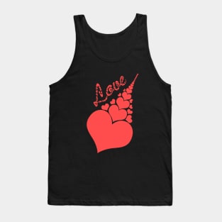 Trailing shooting love hearts arrow stream Tank Top